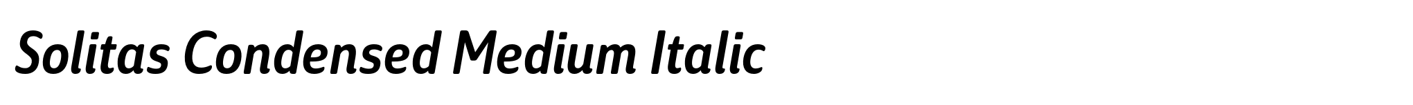 Solitas Condensed Medium Italic image